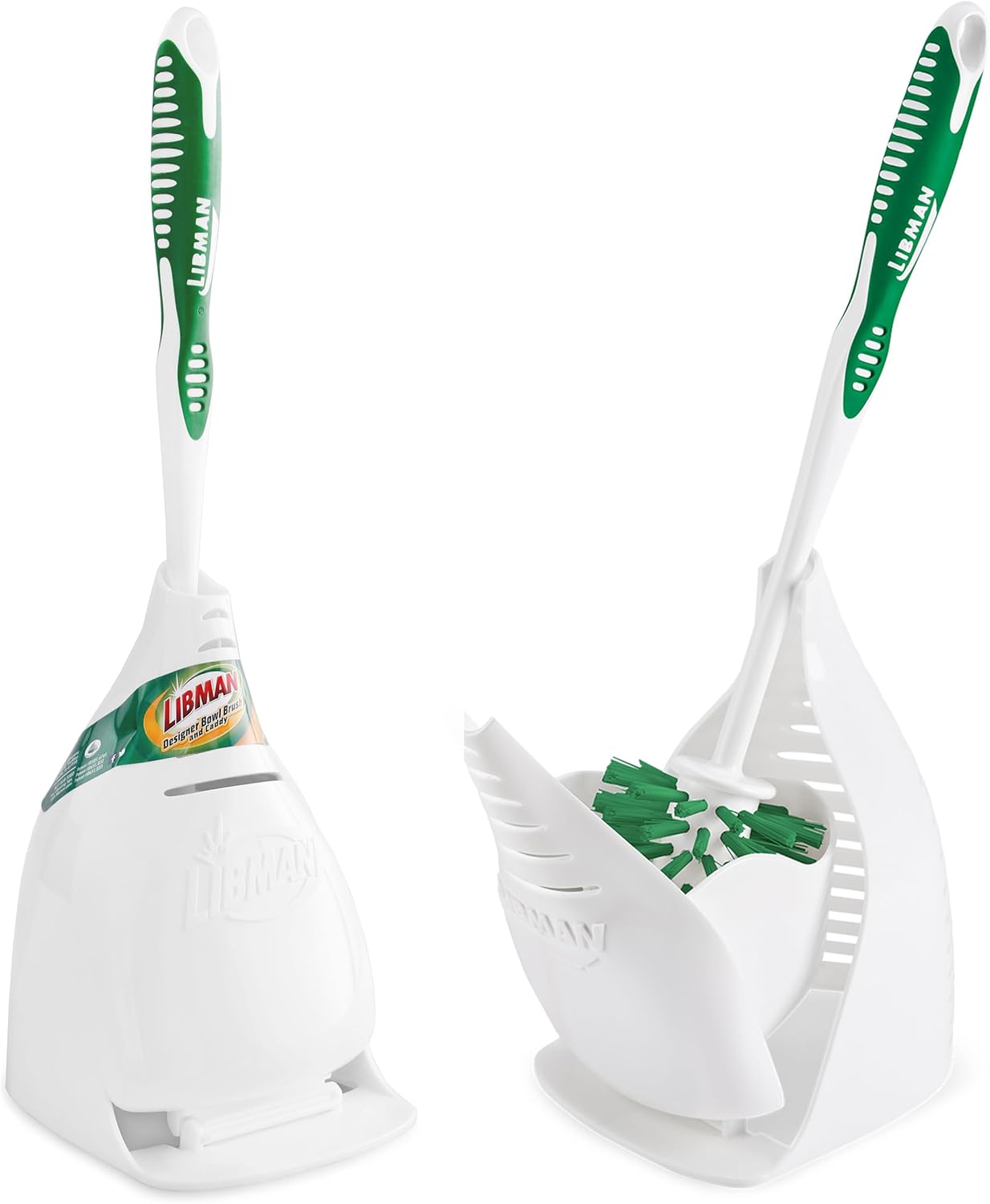 Libman Designer Bowl Brush and Caddy - 2 Pack - Toilet Brush and Holder Set