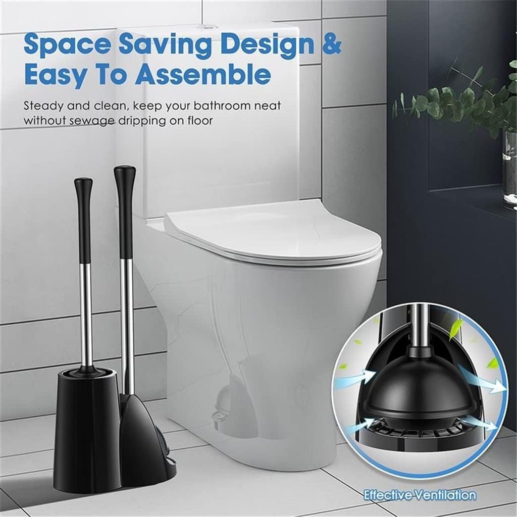 YIRENZUI 2 in 1 Toilet Plunger Brush Set