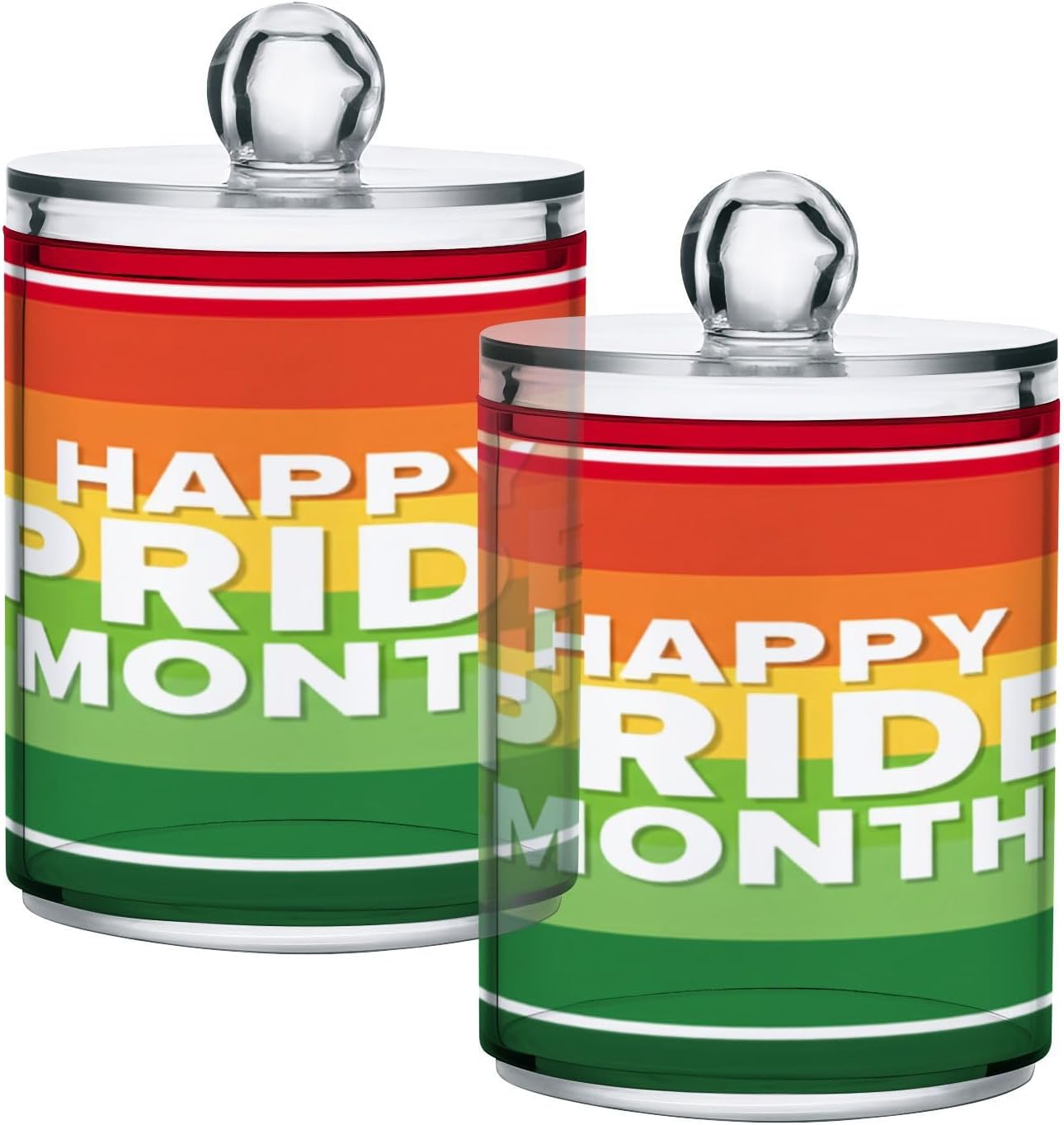 Qilmy Colorful Pride Qtip Holder 2 Pack