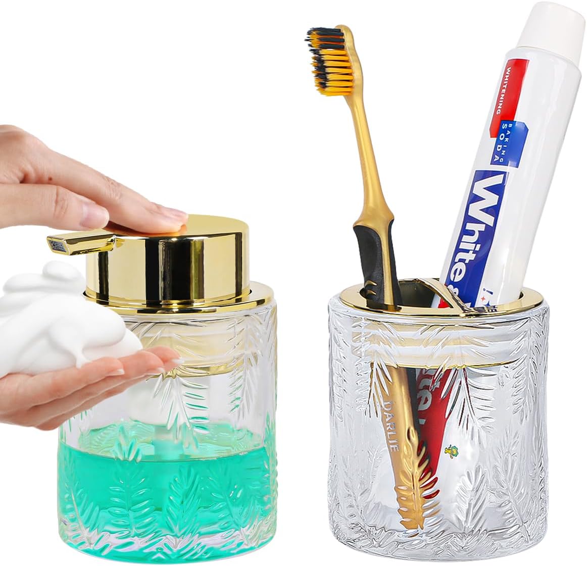 Fvstar Glass Bathroom Accessories Set 2pcs