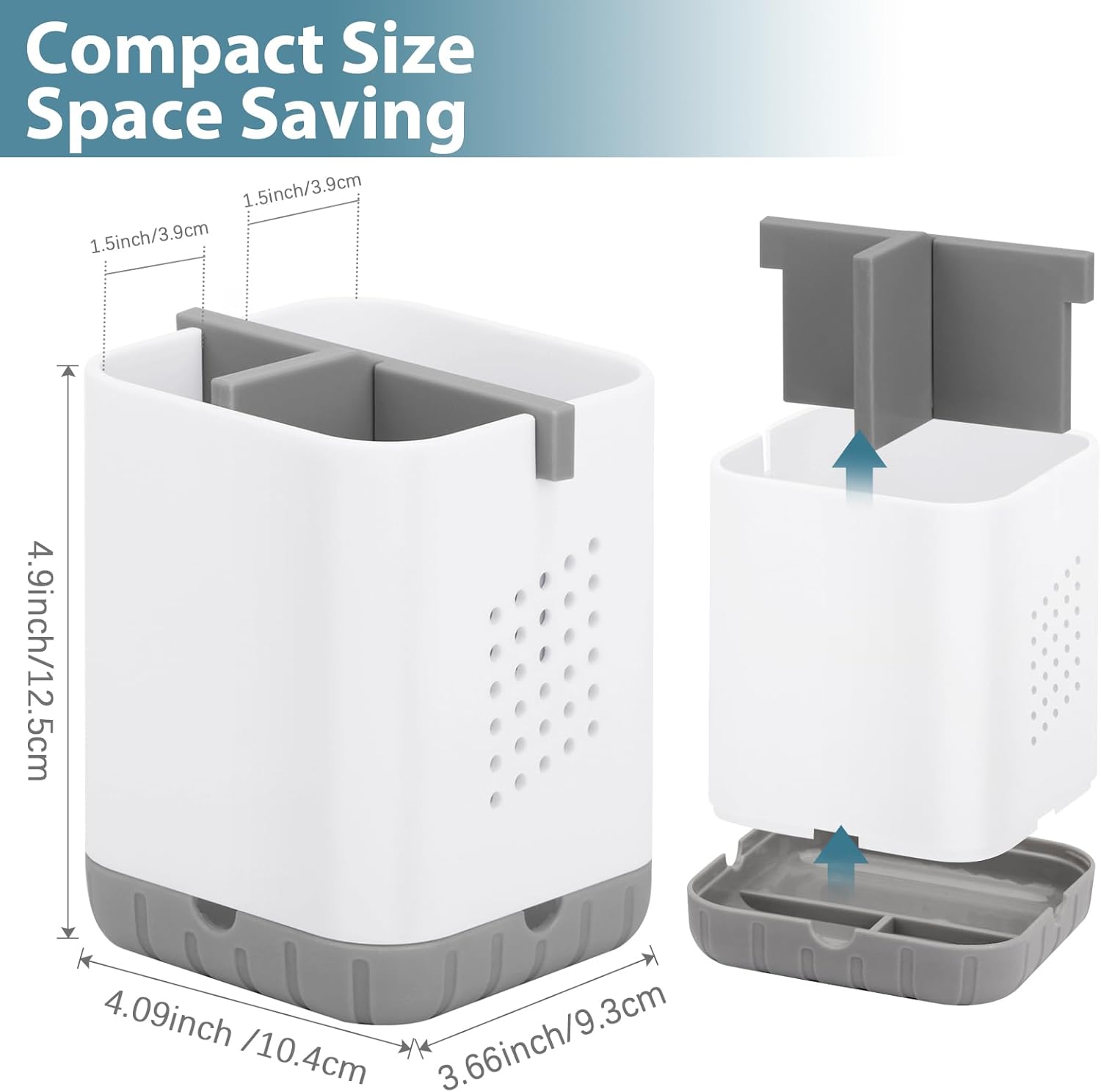 Boperzi Toothbrush Holder with Drain and 3 Slots
