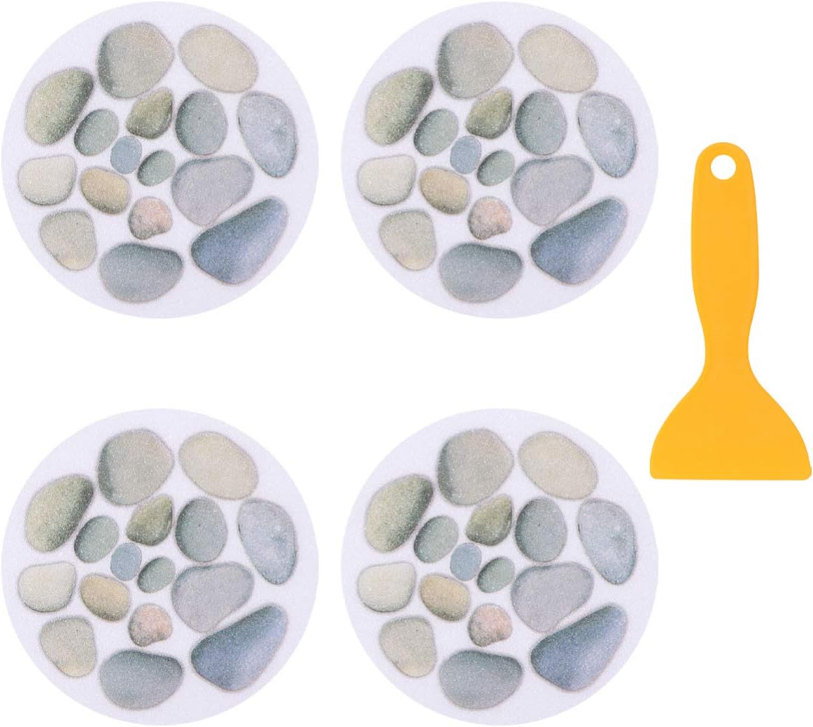 Hemoton 4 Pack Anti-Slip Bathtub Stickers for Bathroom Safety