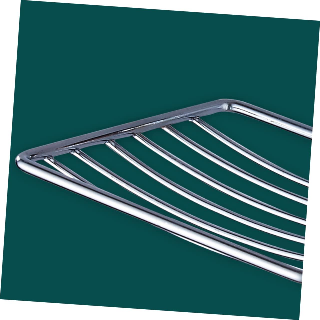 ABOOFAN Silver Soap Dish with Suction Cup Drain Rack