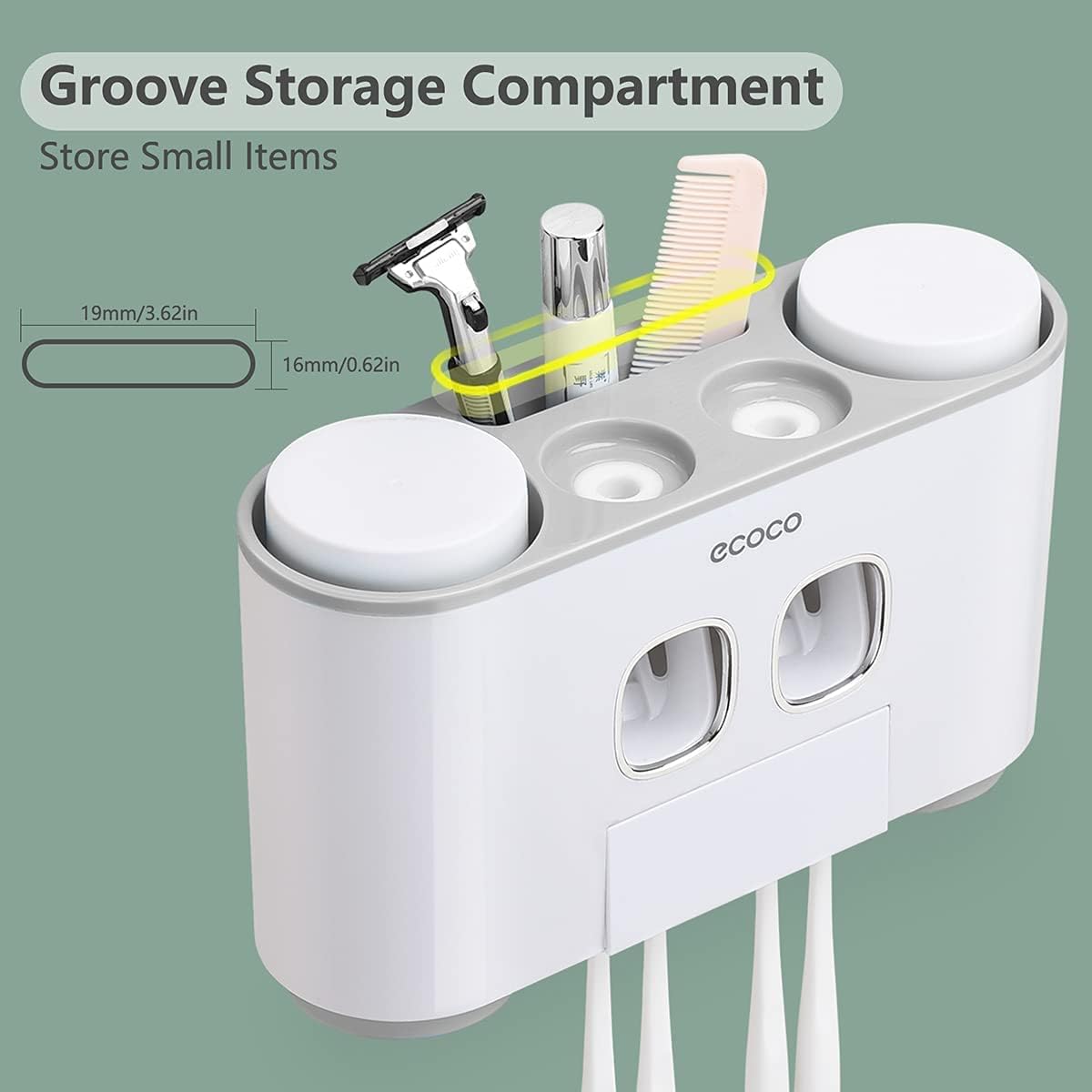 VNYIFAN Multifunctional Wall Mounted Toothbrush Holder Set