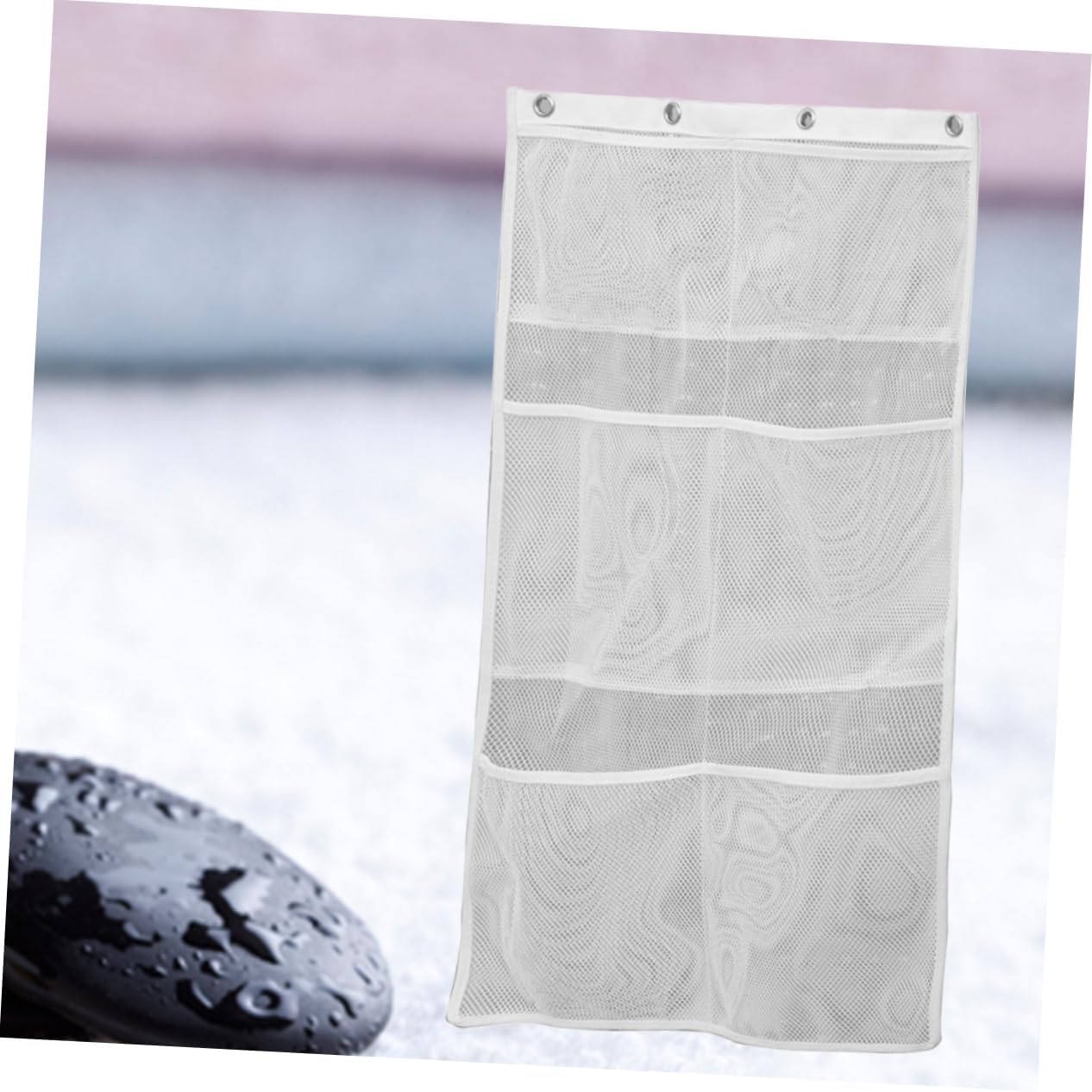 Hanging Mesh Pockets Shower Organizer Bag for Shampoo Conditioner and Toys