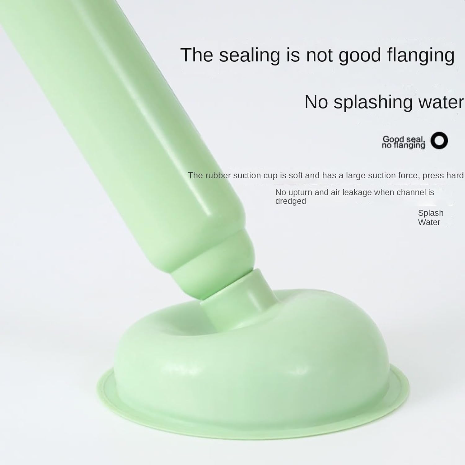 Heavy-Duty Toilet Plunger with Vacuum Suction 1