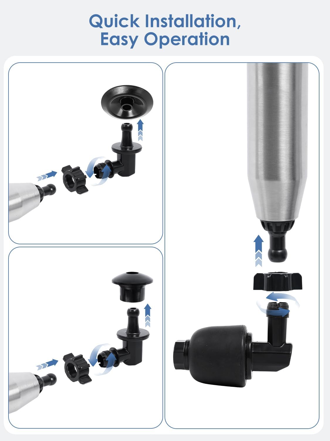 LotaTools Multi-Function Electric Toilet Plunger - Heavy Duty Adjustable Airflow
