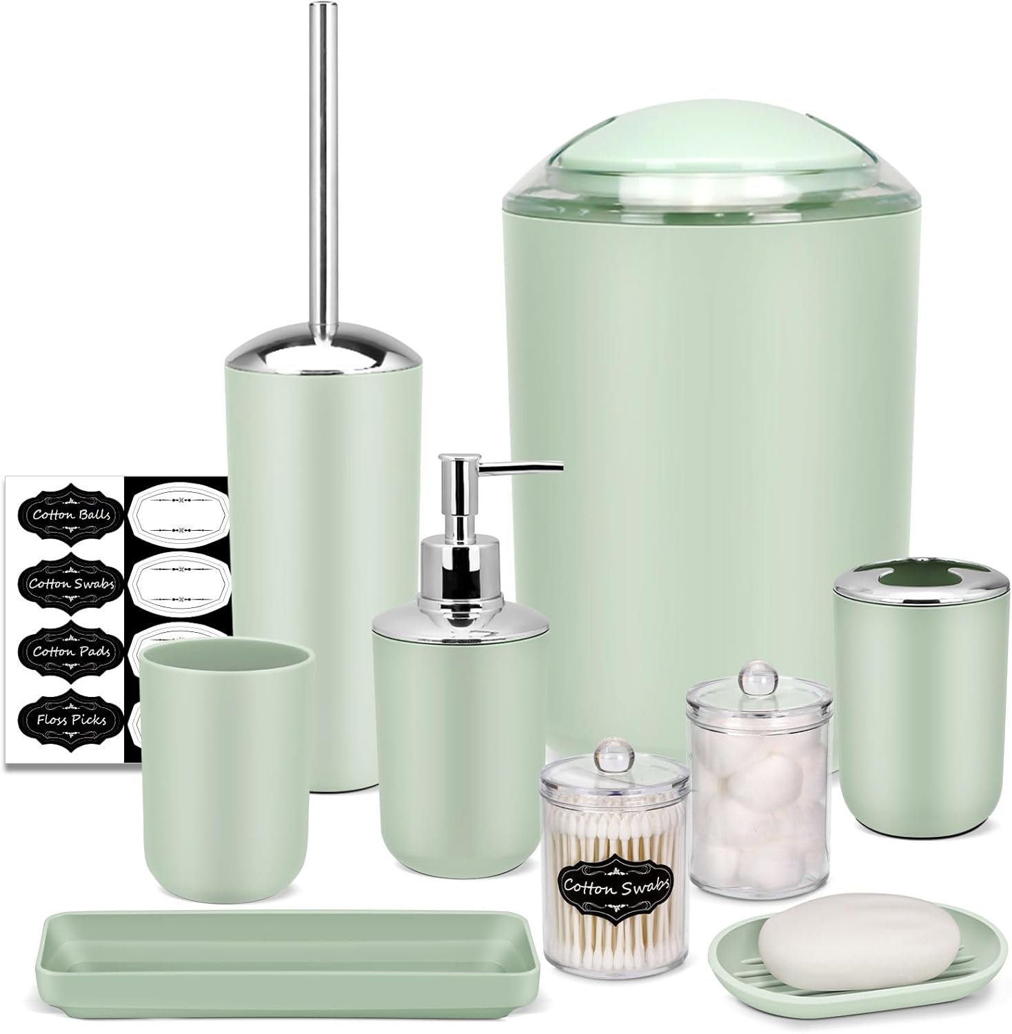 IMAVO 9-Piece Grey Bathroom Accessory Set