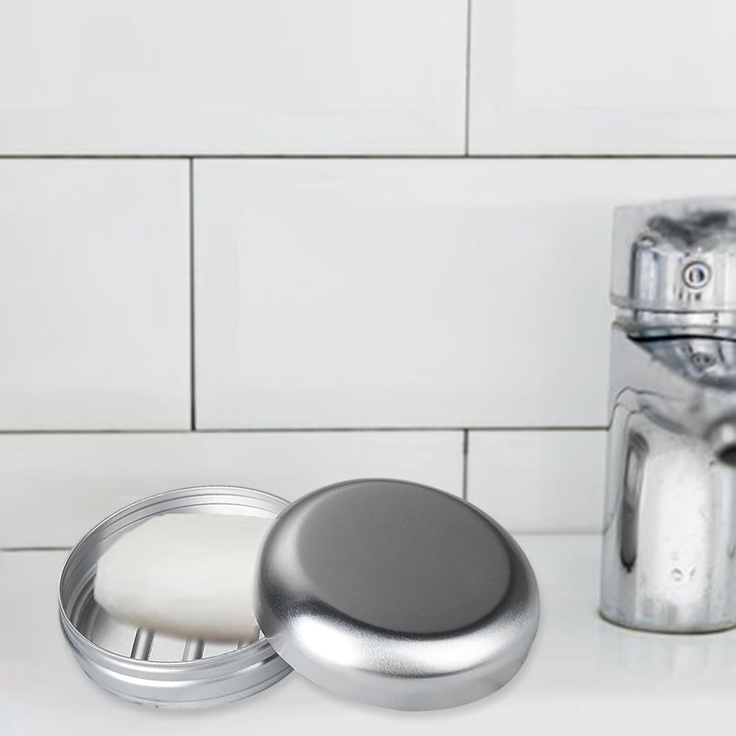 Pack of 2 Aluminium Waterproof Soap Dish for Home and Travel