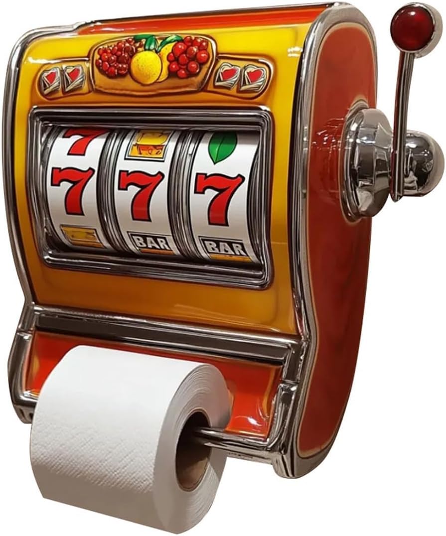 Retro Vegas Slot Machine Toilet Paper Holder