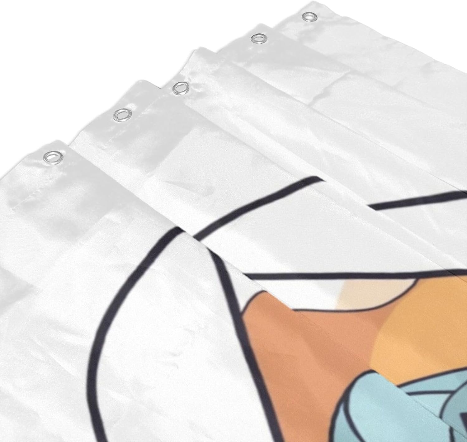 TIYAANDSY Cartoon Mountain Shower Curtain Set