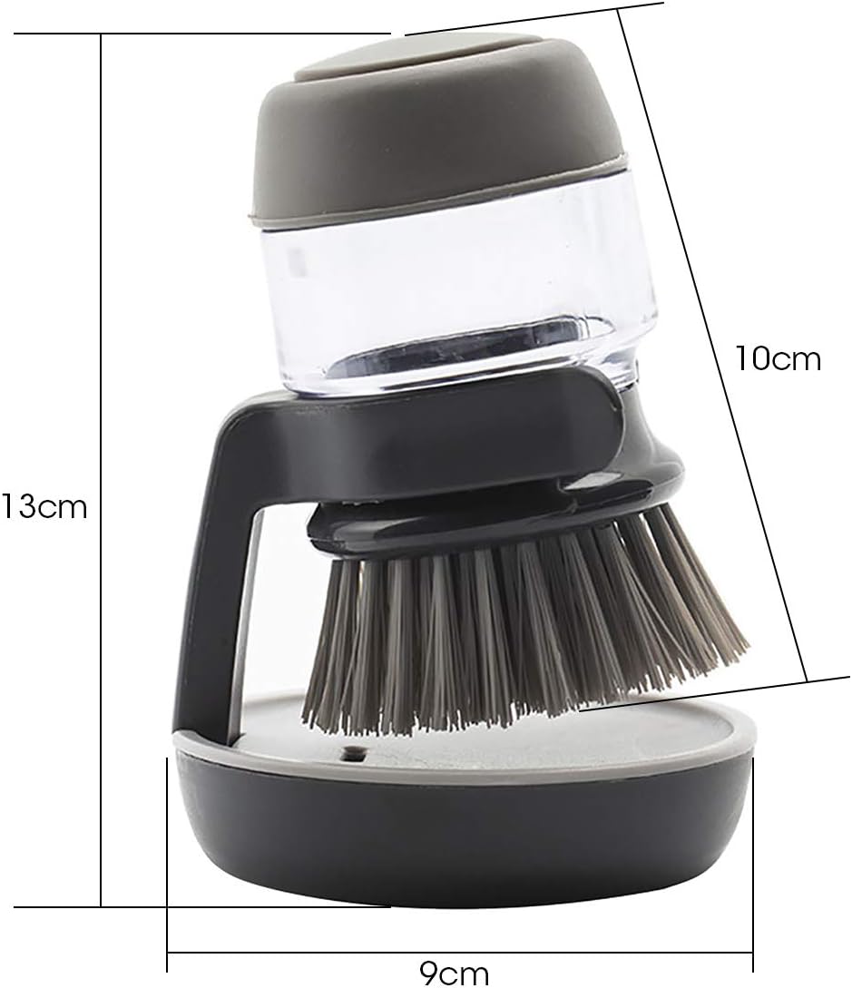 JISSBON Upgraded Palm Brush Kitchen Soap Dispensing Brush with Storage Stand