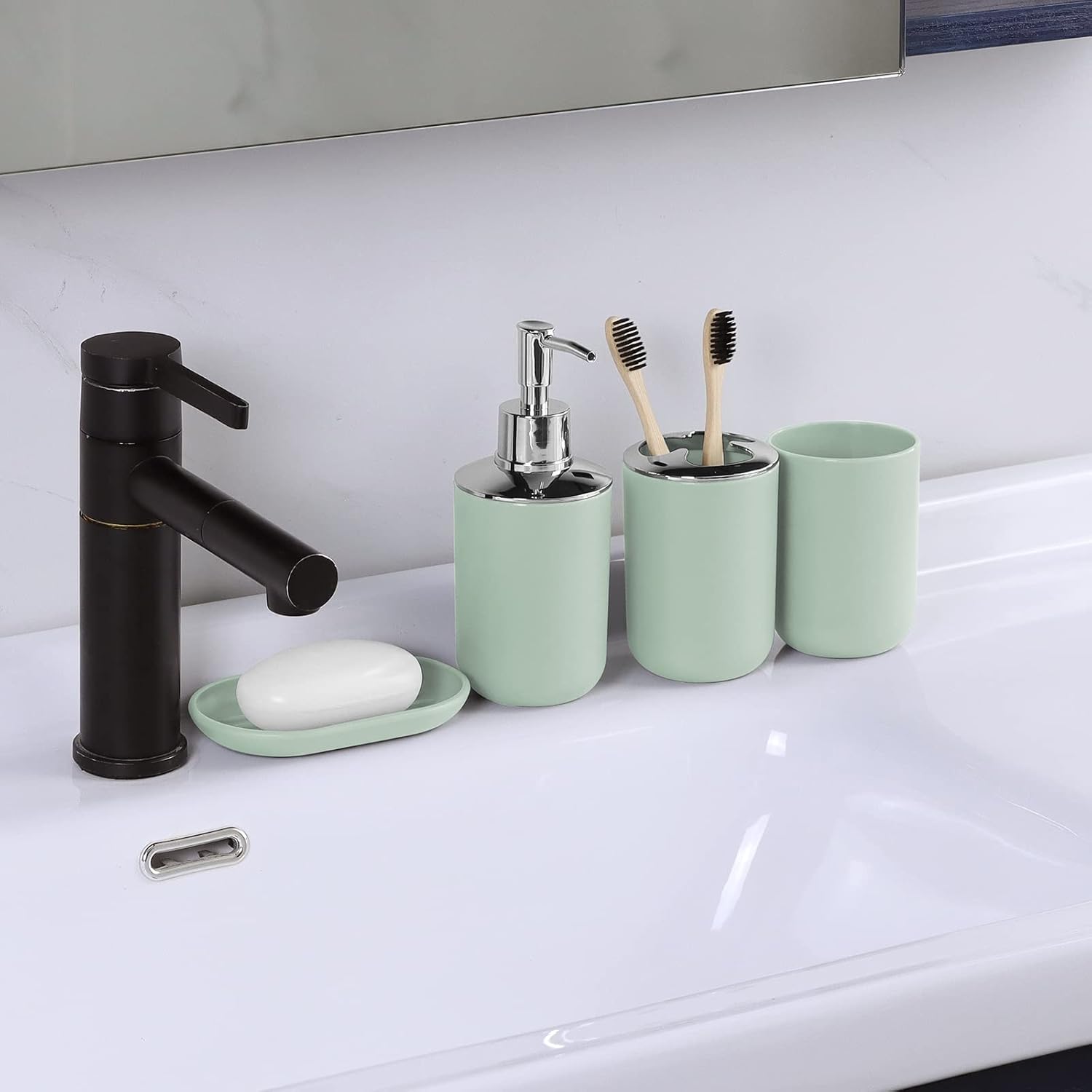 IMAVO 9-Piece Grey Bathroom Accessory Set