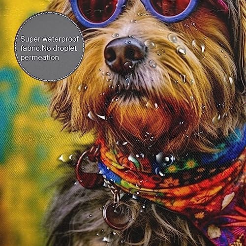 Funny Animal Boho Shower Curtain with 12 Hooks 72x72in
