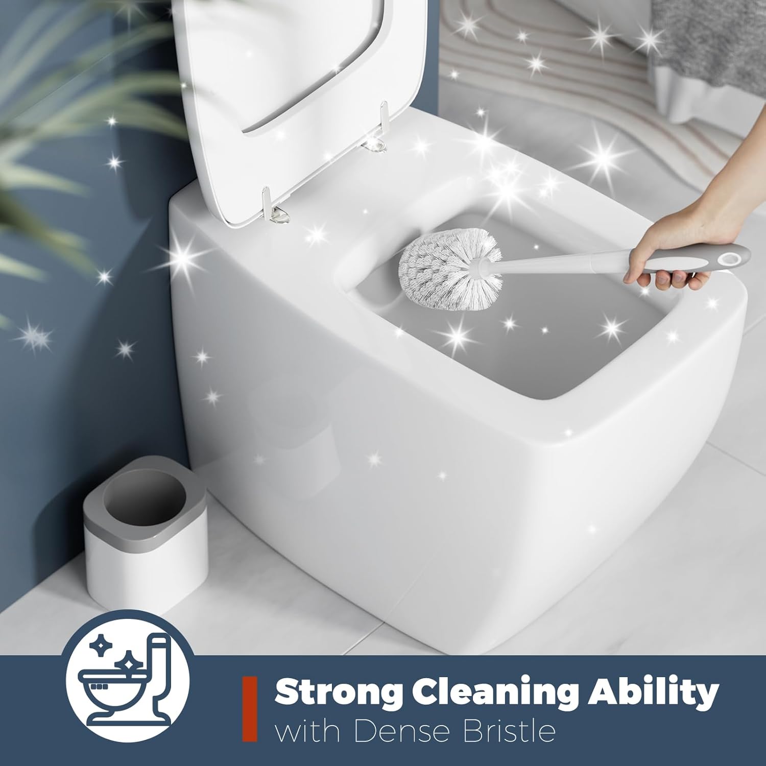 Holaloha 2 Pack Toilet Brush and Holder Set