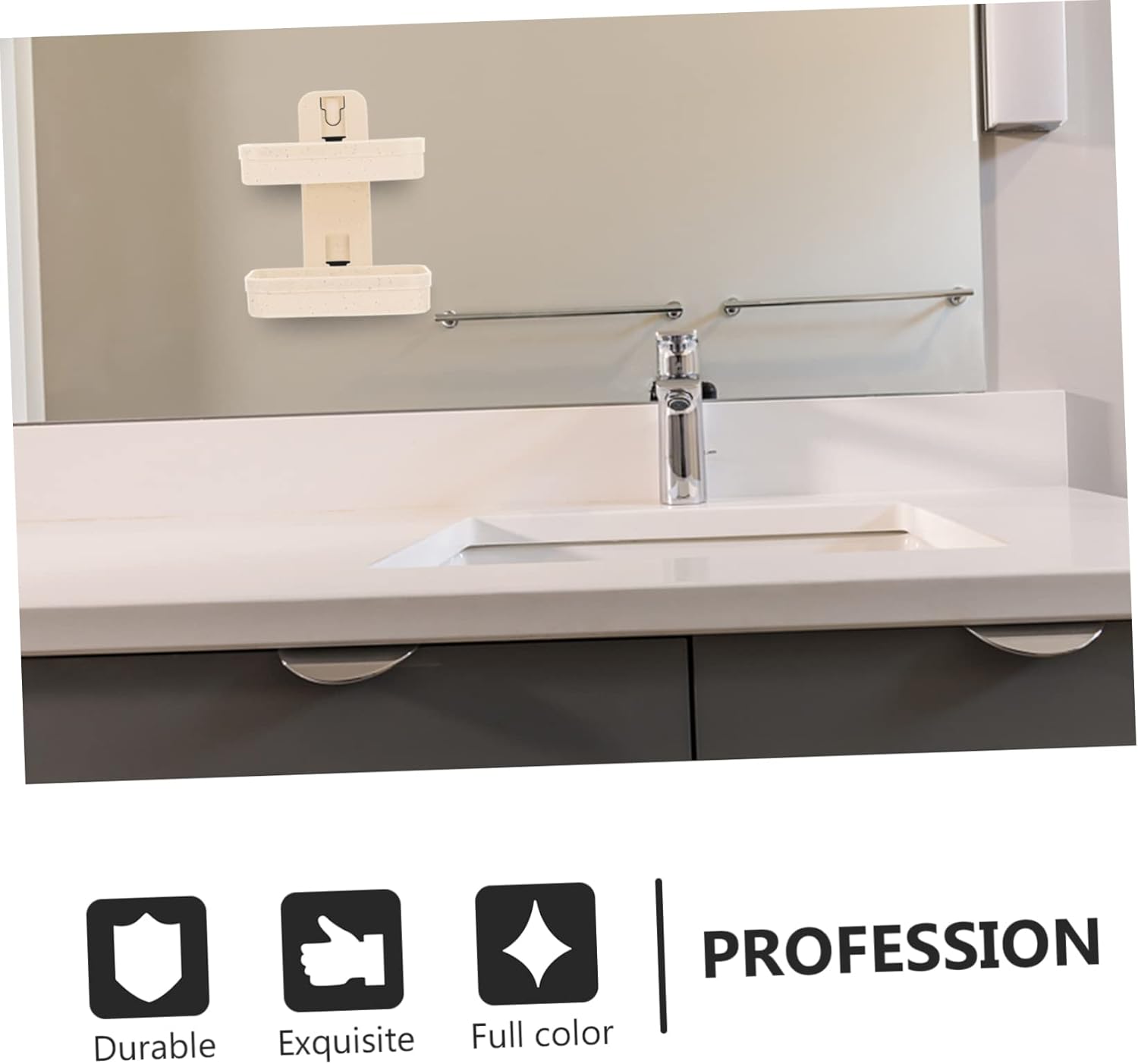 ABOOFAN Wall-Mounted Soap Dish Double Tier Holder