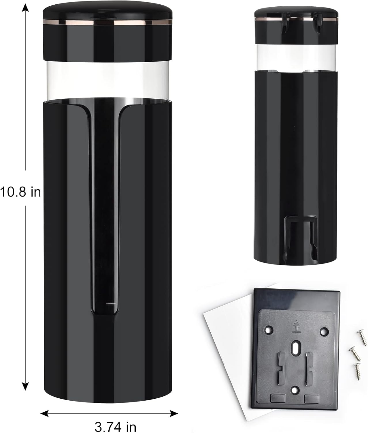 MYITYARD Cup Dispenser Wall Mount Black