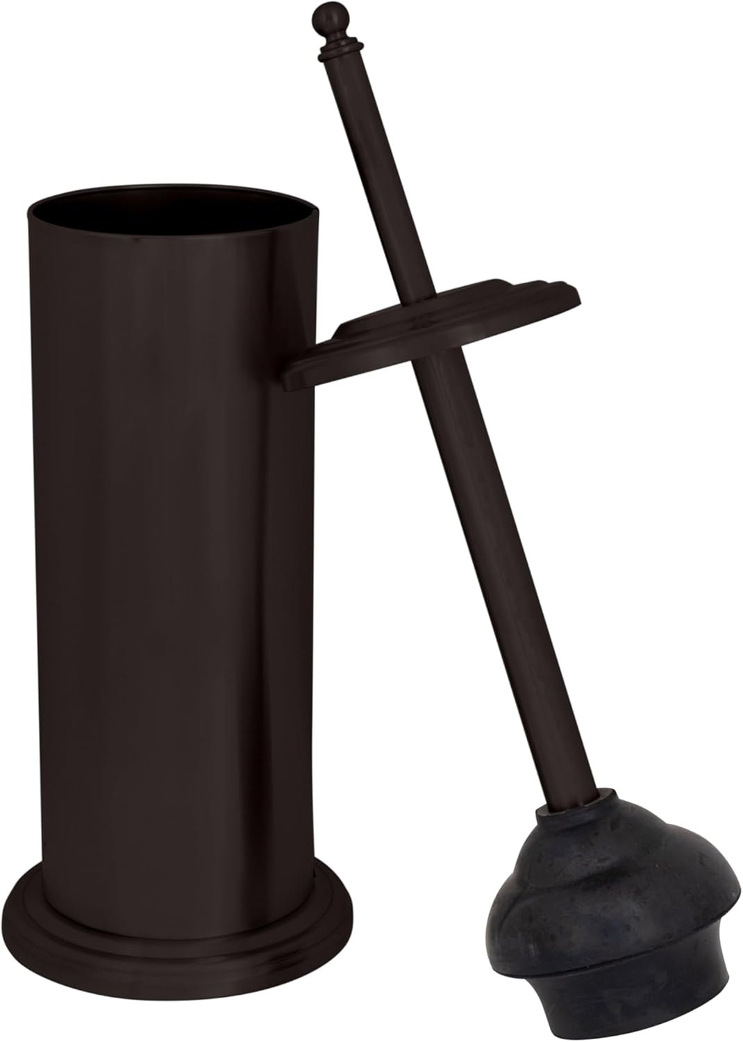 Bath Bliss Cylinder Free Standing Toilet Plunger Holder Bronze