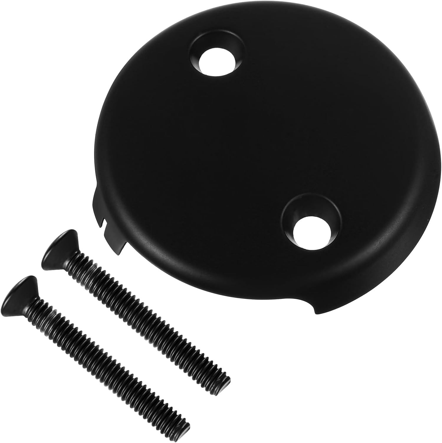YBEATY Black Two Hole Tub Overflow Cover