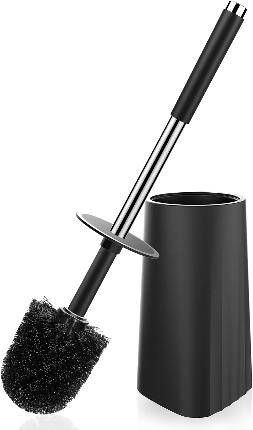 SetSail Compact Toilet Brush with Stainless Steel Handle and Drip-Proof Holder 1
