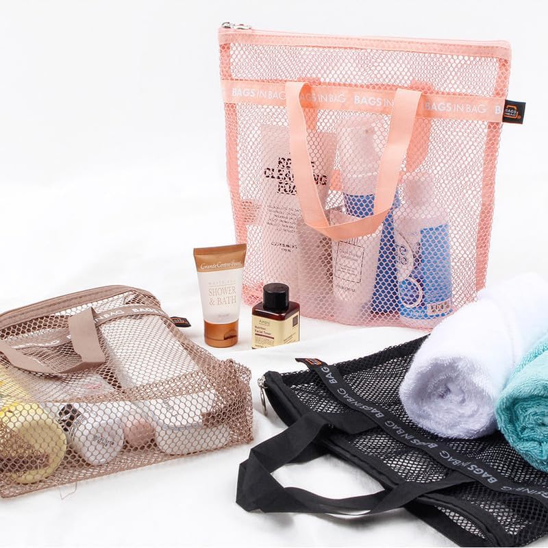 Mesh Travel Shower Caddy Tote Bag for Gym Swim Dorm Bathrooms