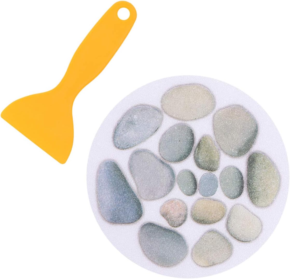 Cabilock 4 Pack Anti-Slip Bathtub Stickers with Scraper