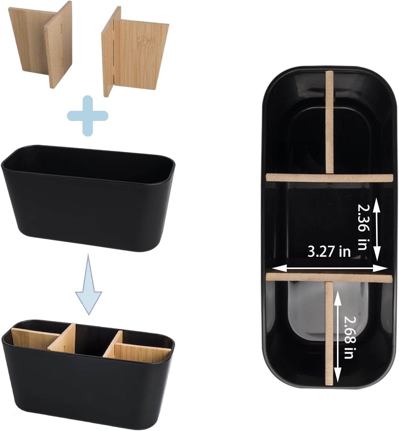 Heagoale Bamboo Toothbrush Holder with 5 Slots