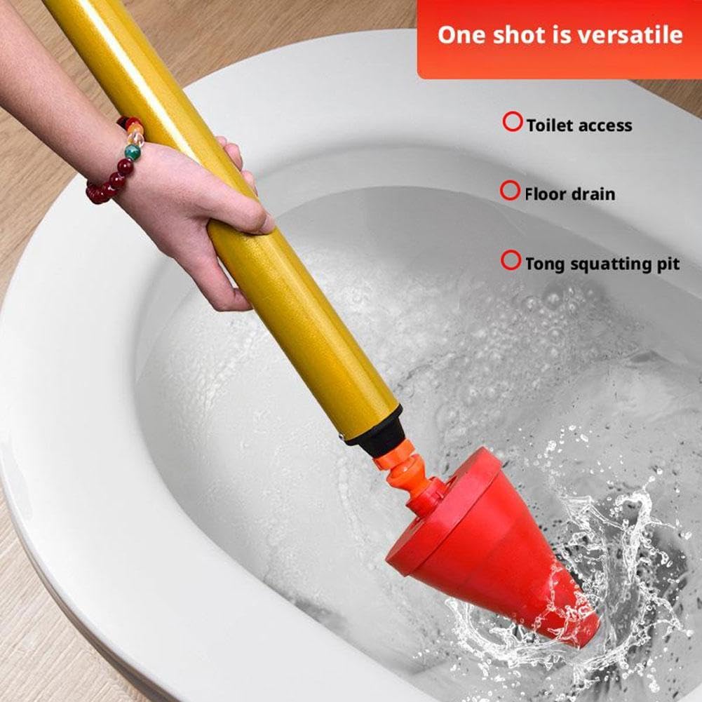 Heavy Duty Toilet Plunger with Air Pressure Yellow