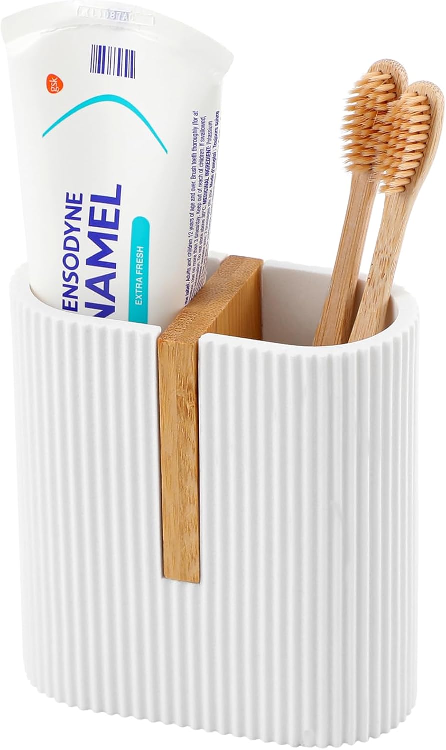 Rejomiik Resin Toothbrush Holder with Marble Design