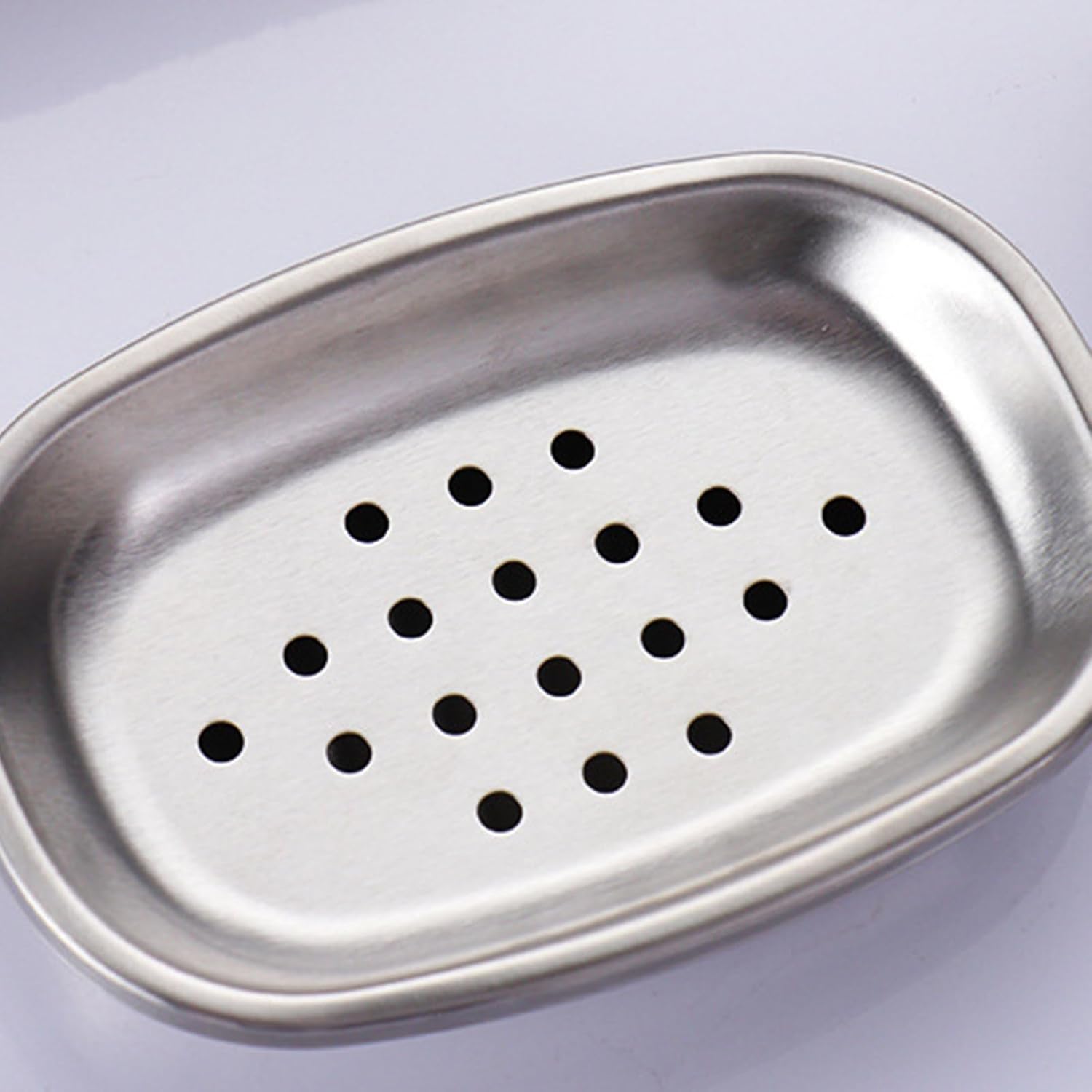 Modern Double Layer Stainless Steel Soap Dish for Bath and Kitchen Use
