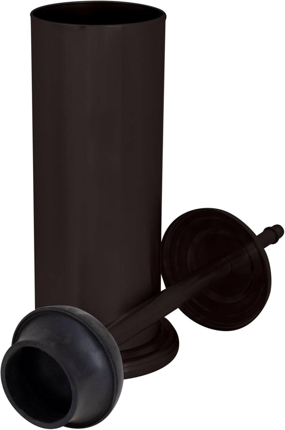 Bath Bliss Cylinder Free Standing Toilet Plunger Holder Bronze