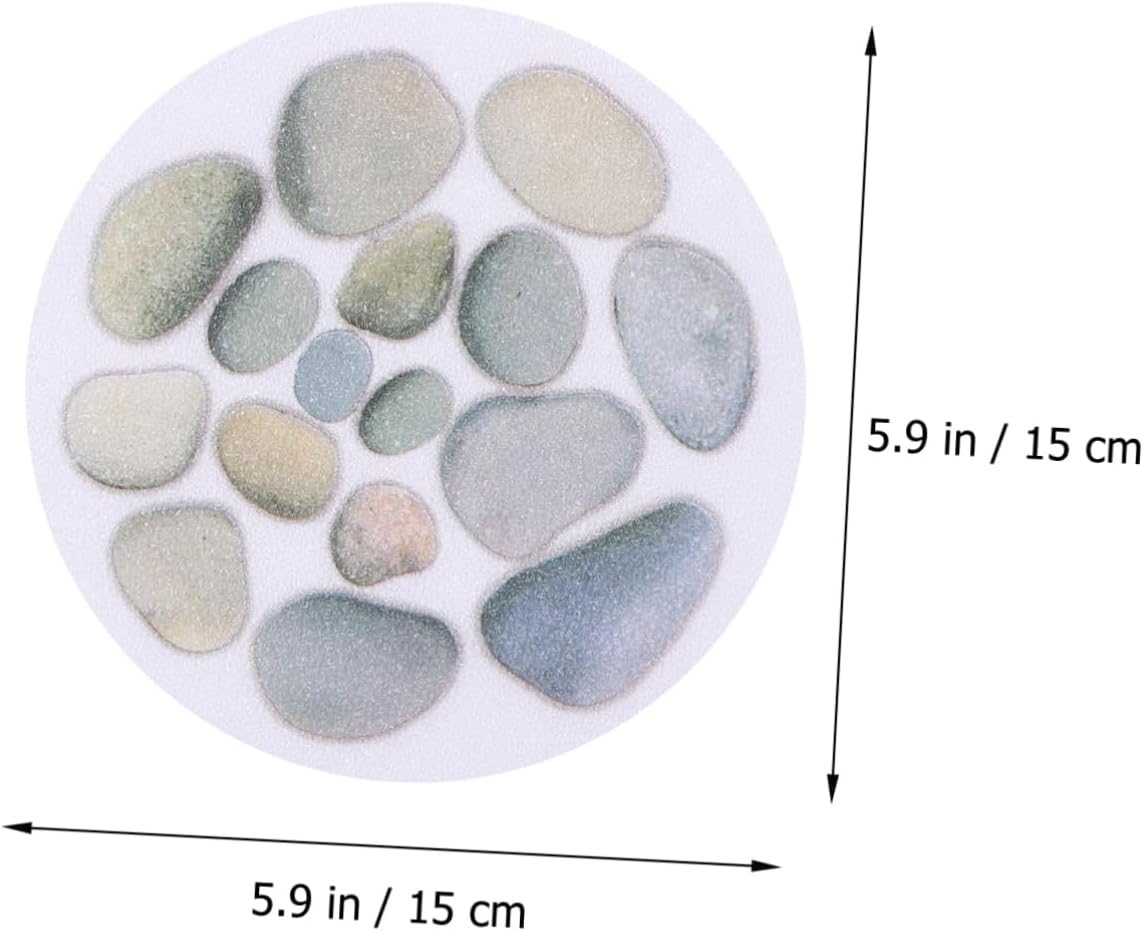 4pcs Bathtub Anti Slip Stickers Stone Pattern Safety Decals