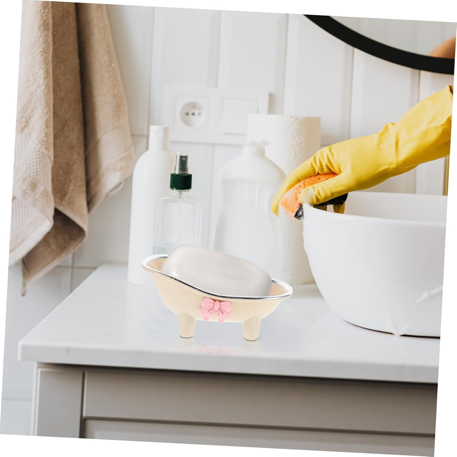 Cute Bathtub Shaped Soap Holder for Bathroom Decor