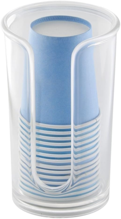 iDesign Clarity Cup Dispenser for Bathroom Countertop