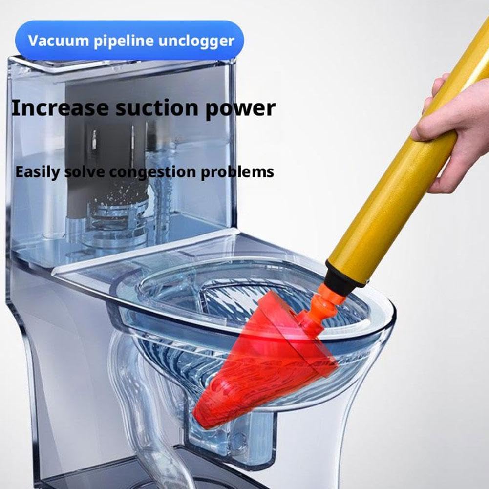 Heavy Duty Toilet Plunger with Air Pressure Yellow