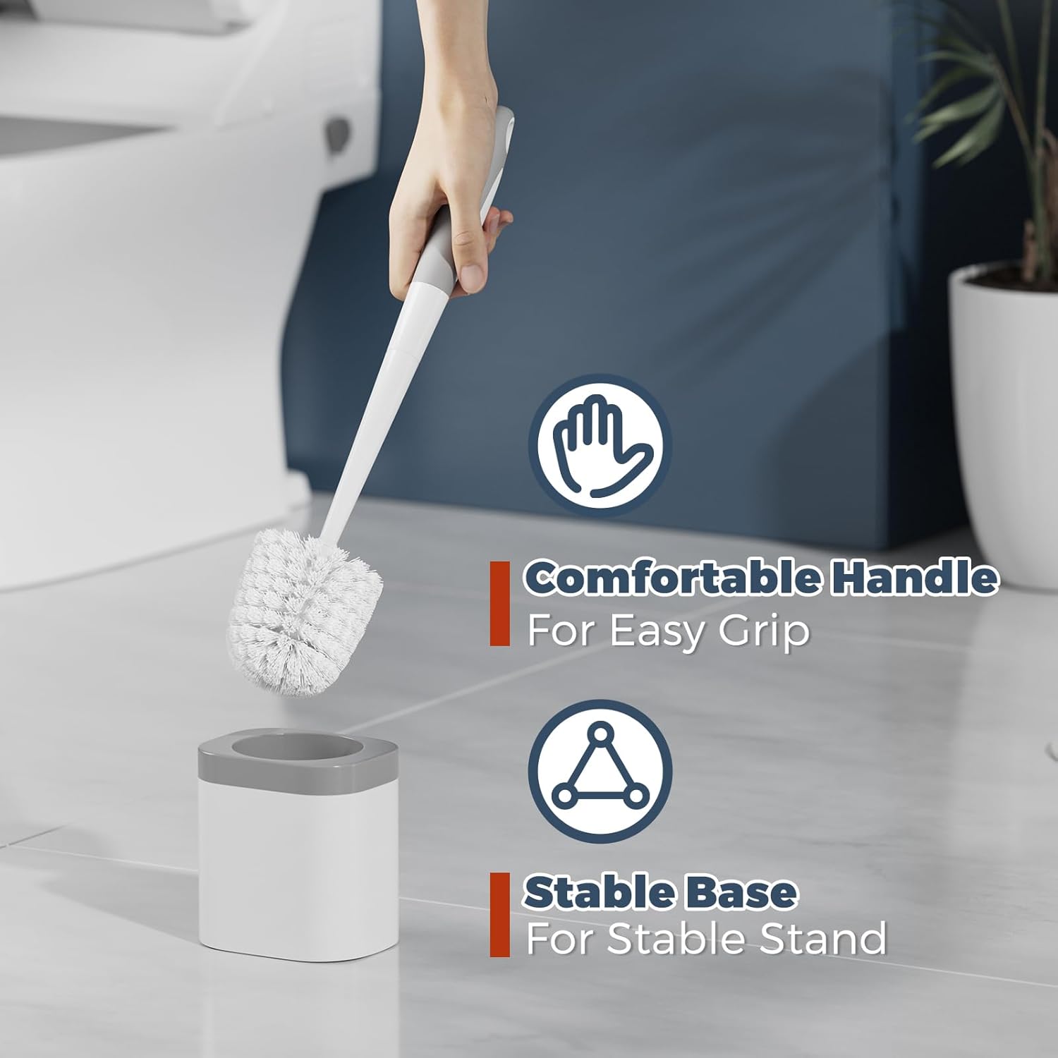Holaloha 2 Pack Toilet Brush and Holder Set