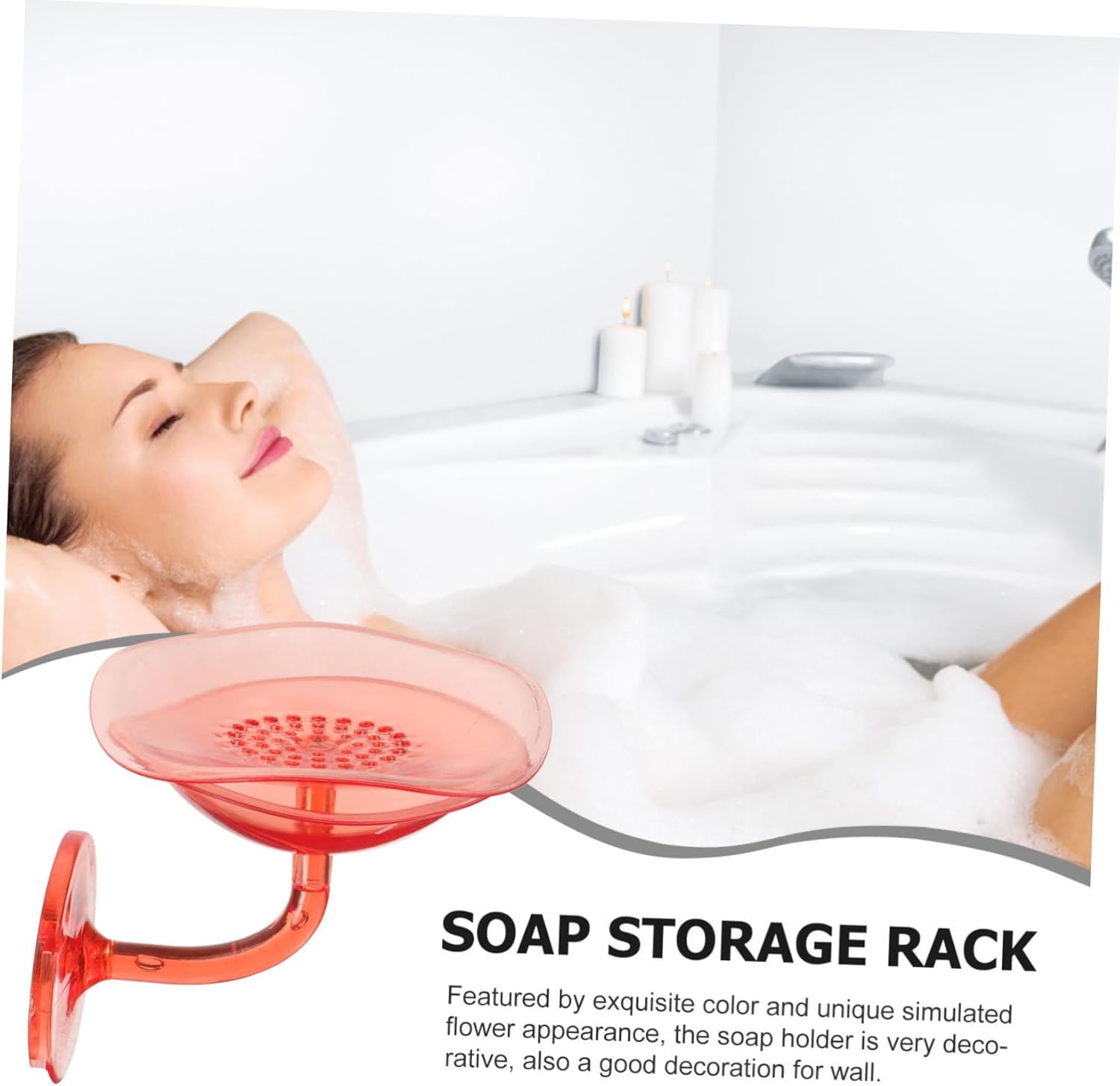 Angoily Wall Soap Holder with Flower Design