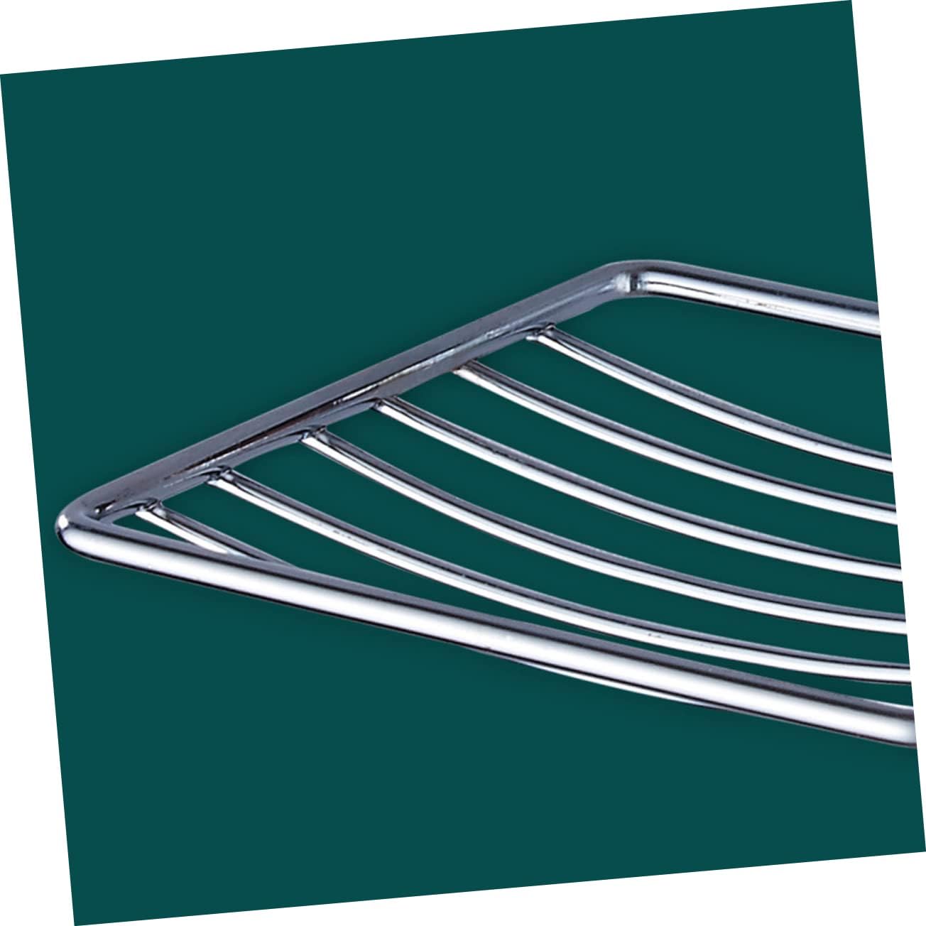 Alipis Silver Suction Cup Soap Dish Drain Rack