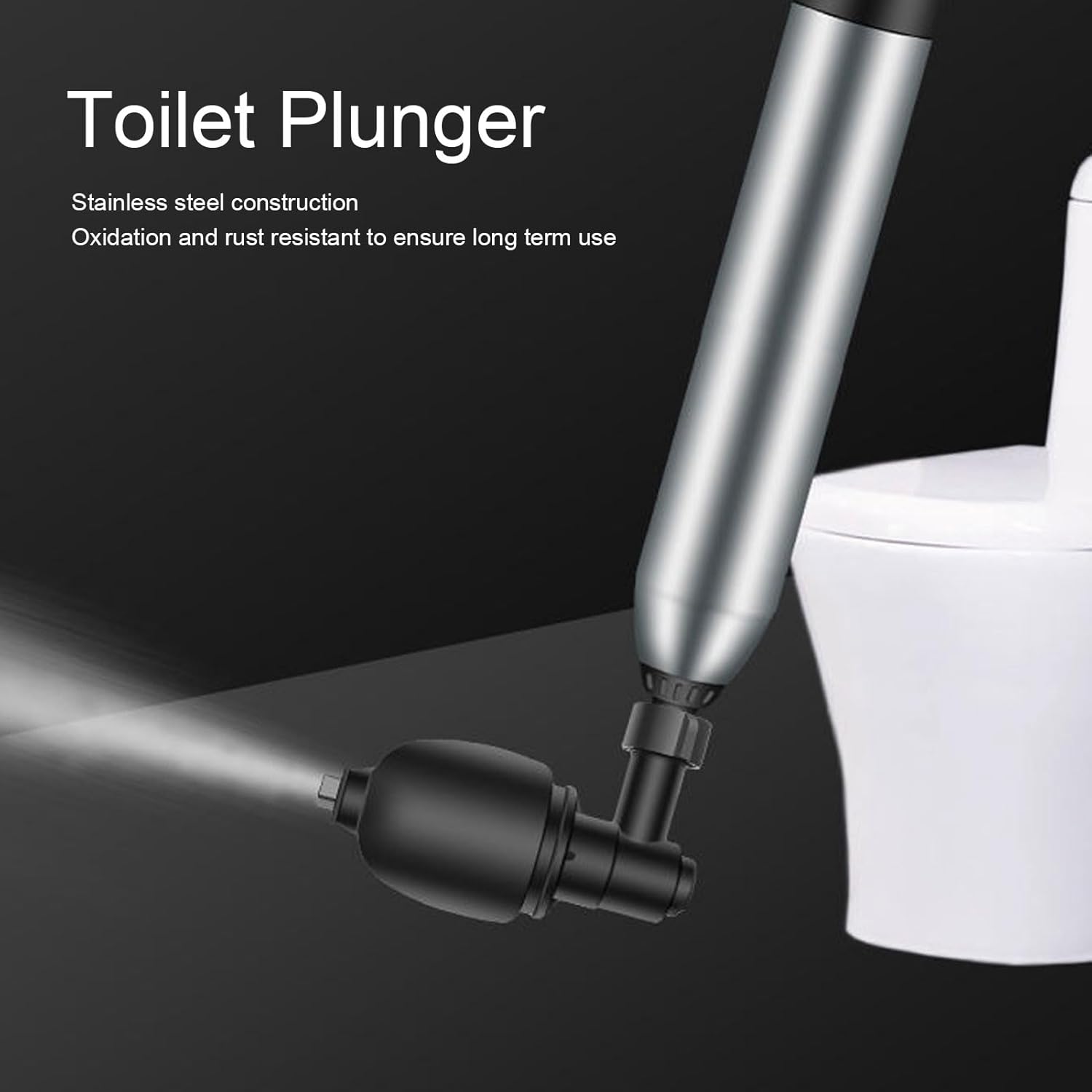 Mumusuki Toilet Plunger with Pressure Indicator