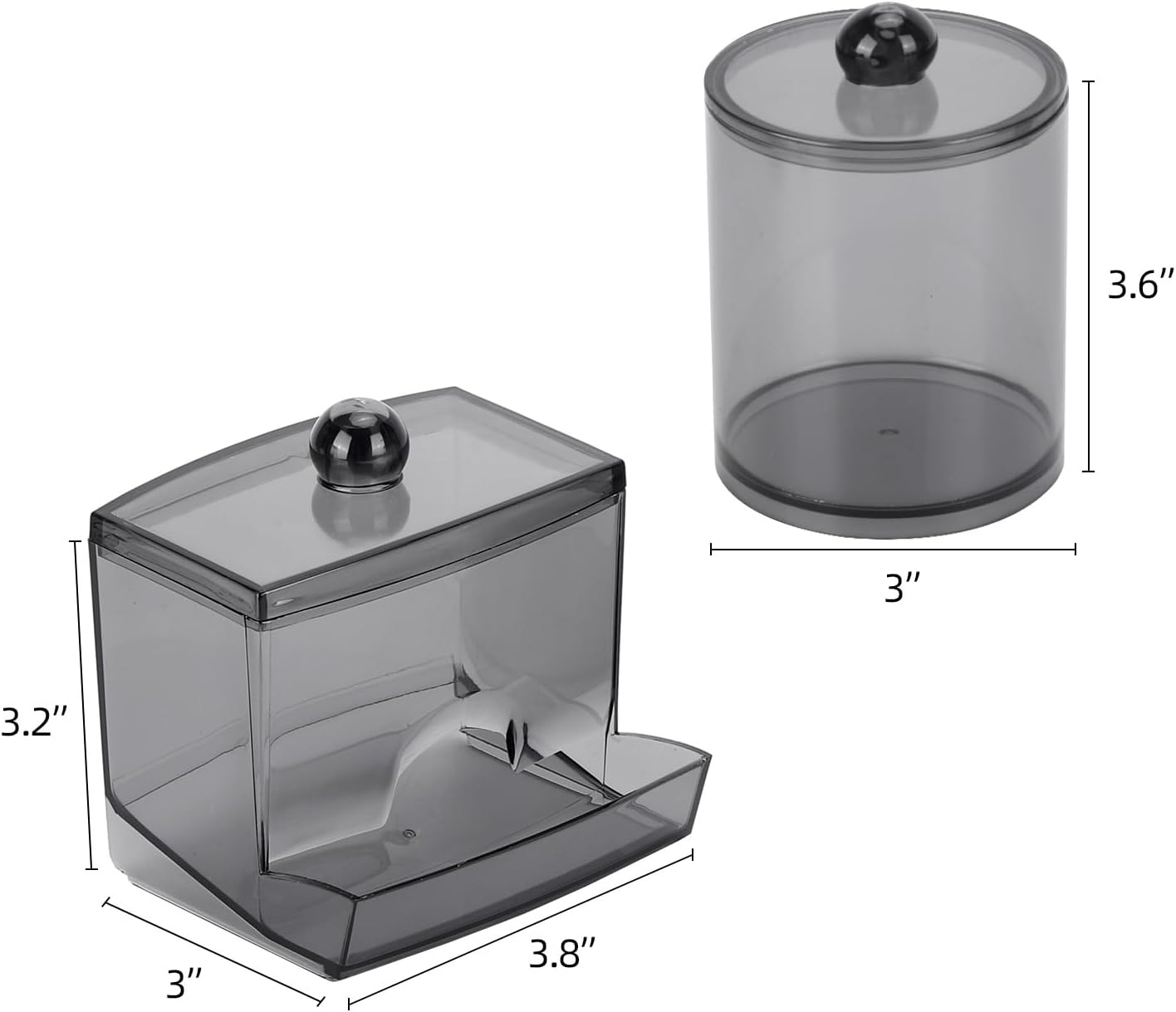 Tbestmax Qtips Dispenser 1012oz Cotton Ball Holder Black