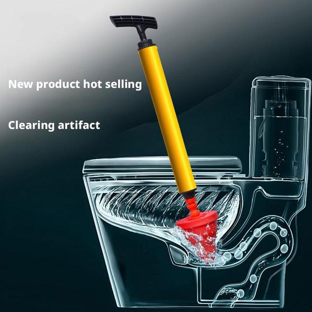 Heavy Duty Toilet Plunger with Air Pressure Yellow