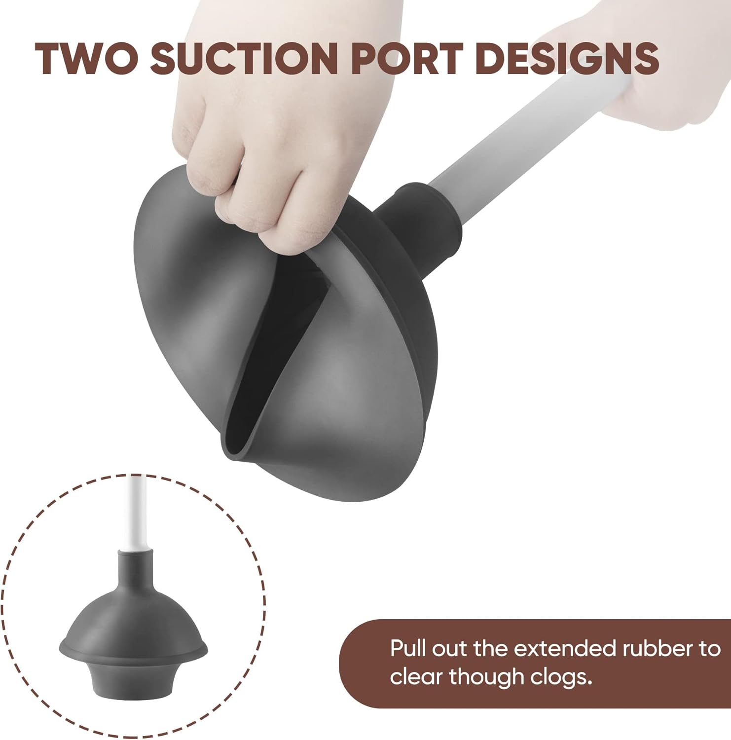 Eyliden Toilet Plunger and Brush Set with Holder