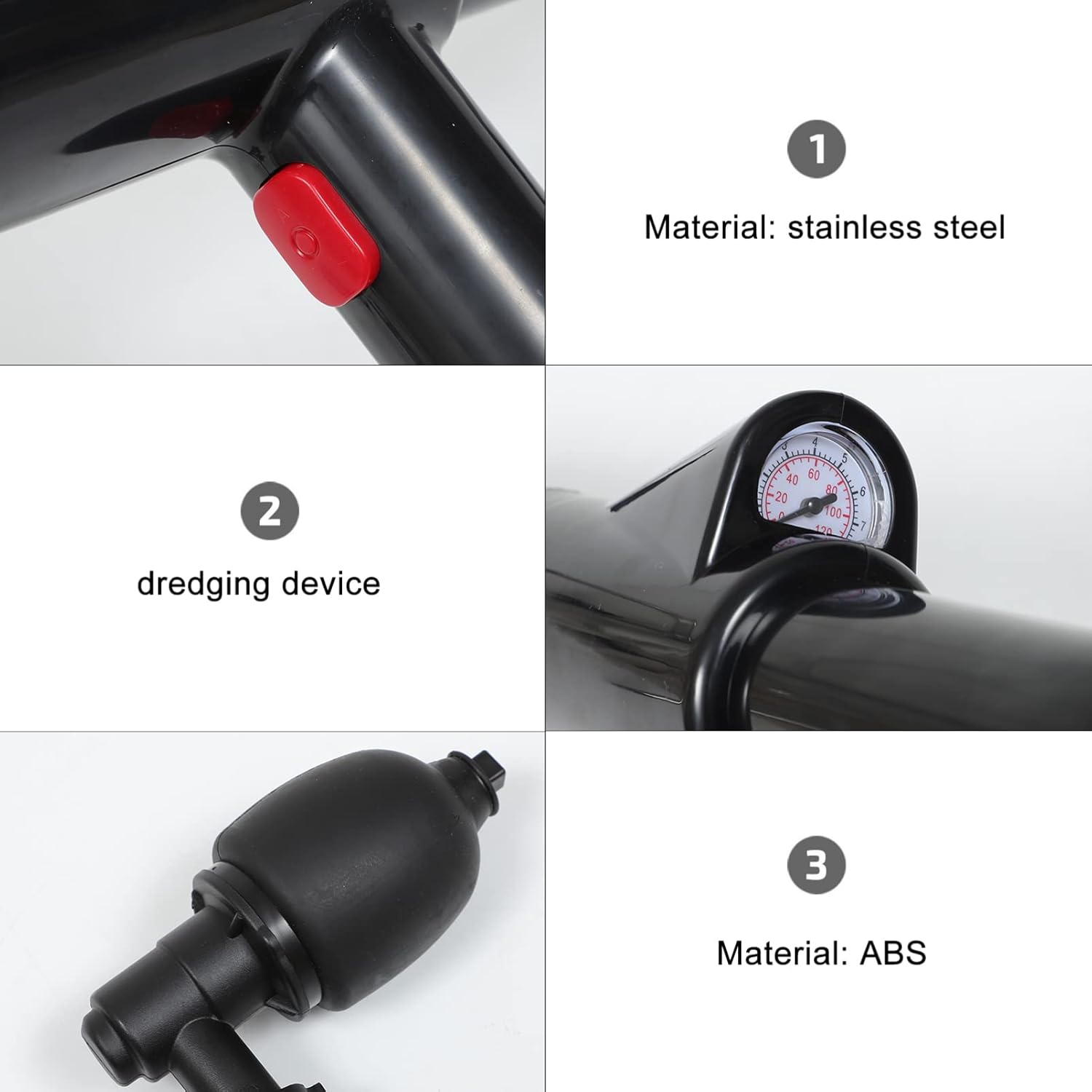 DOITOOL High Pressure Air Drain Plunger Set for Toilets and Sinks