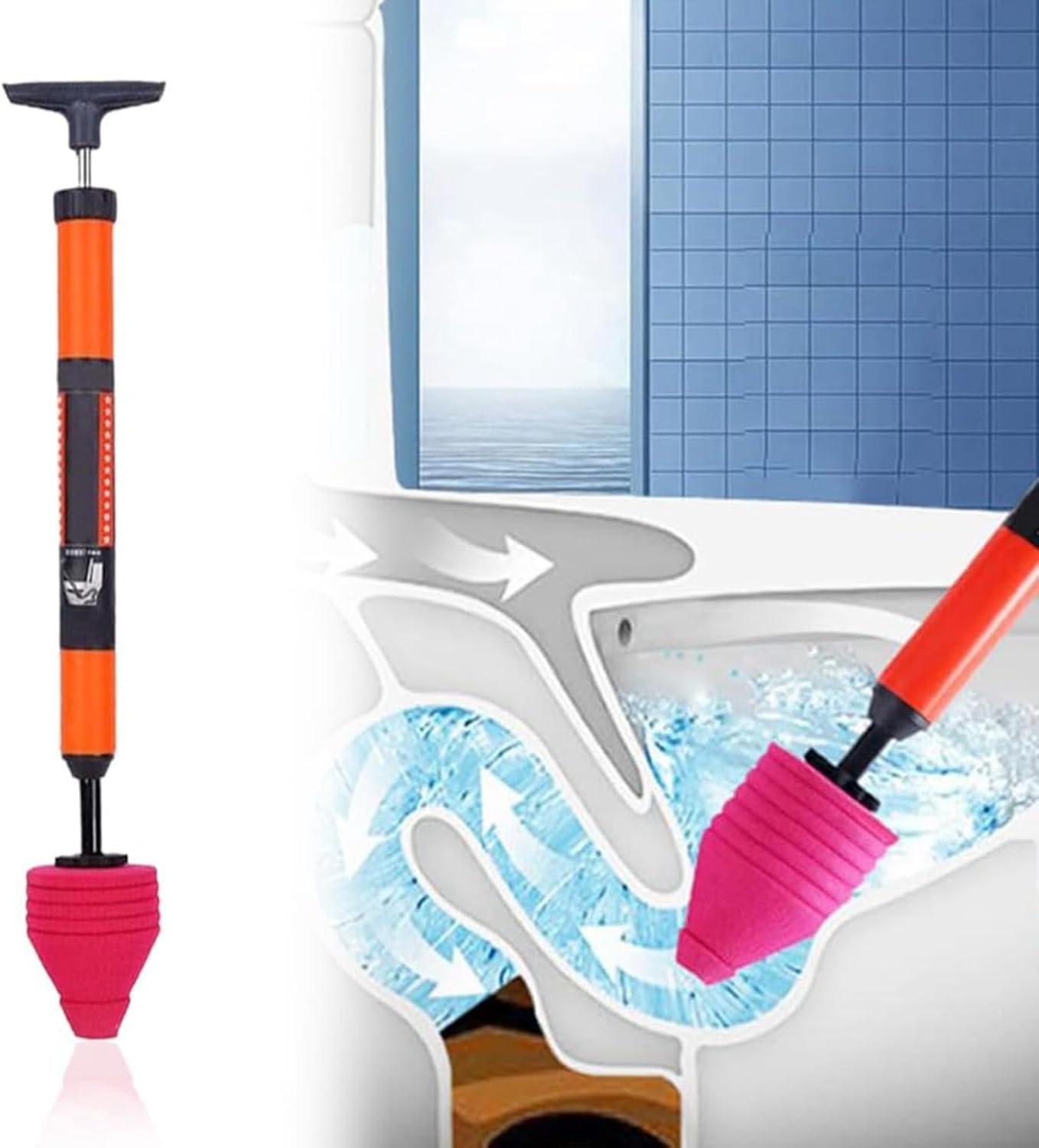 Powerful Suction Toilet Unblocker with Marine 31 Wax Sealer