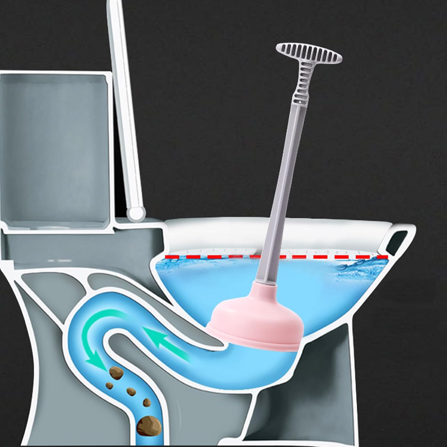 Balit Toilet Plunger for Efficient Pipe Cleaning