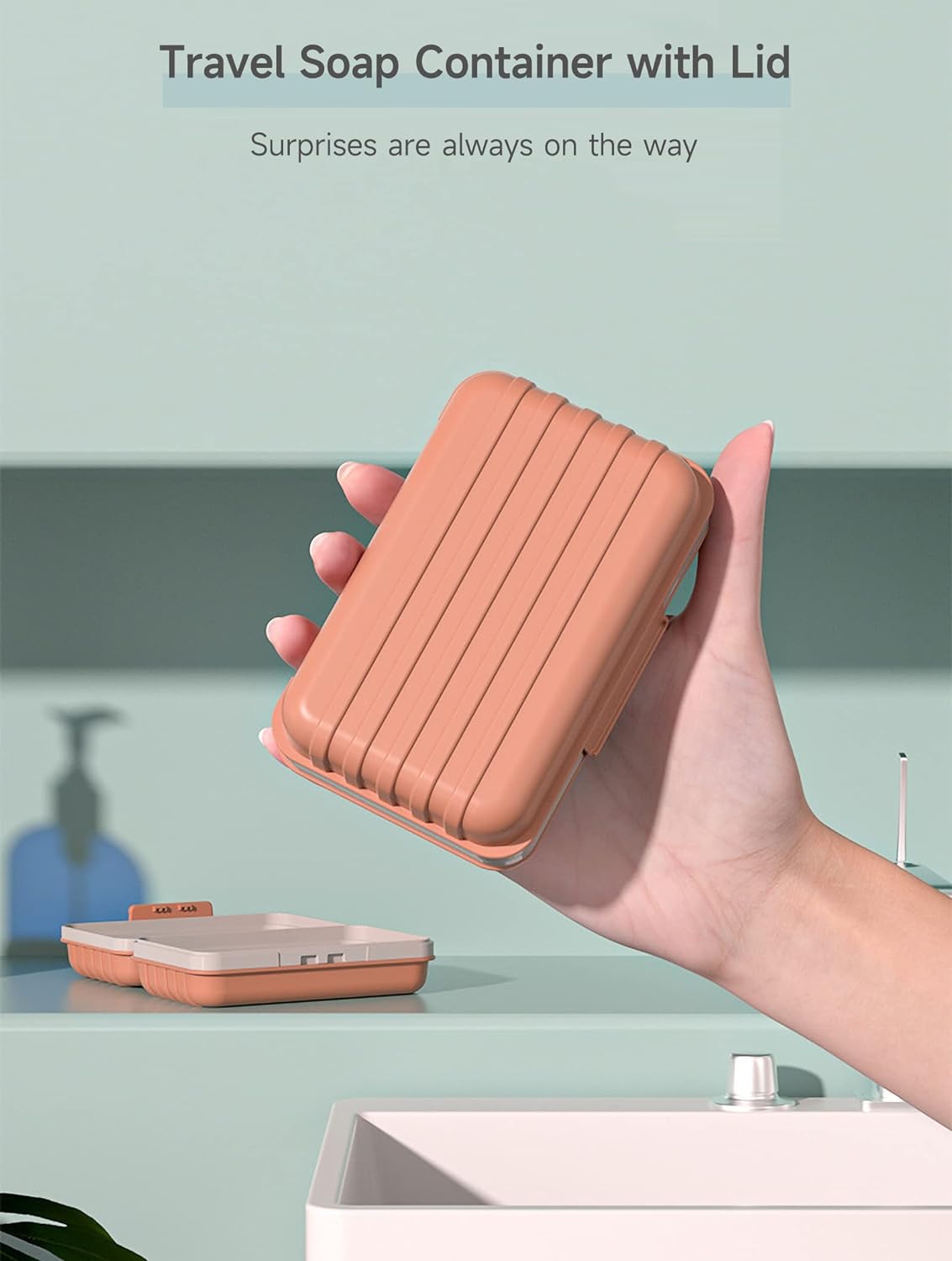 Doter Travel Soap Dish with Lid - Durable Leakproof Portable