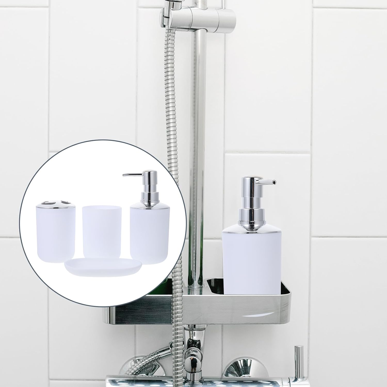 FOMIYES 1 Set White Bathroom Accessories Kit