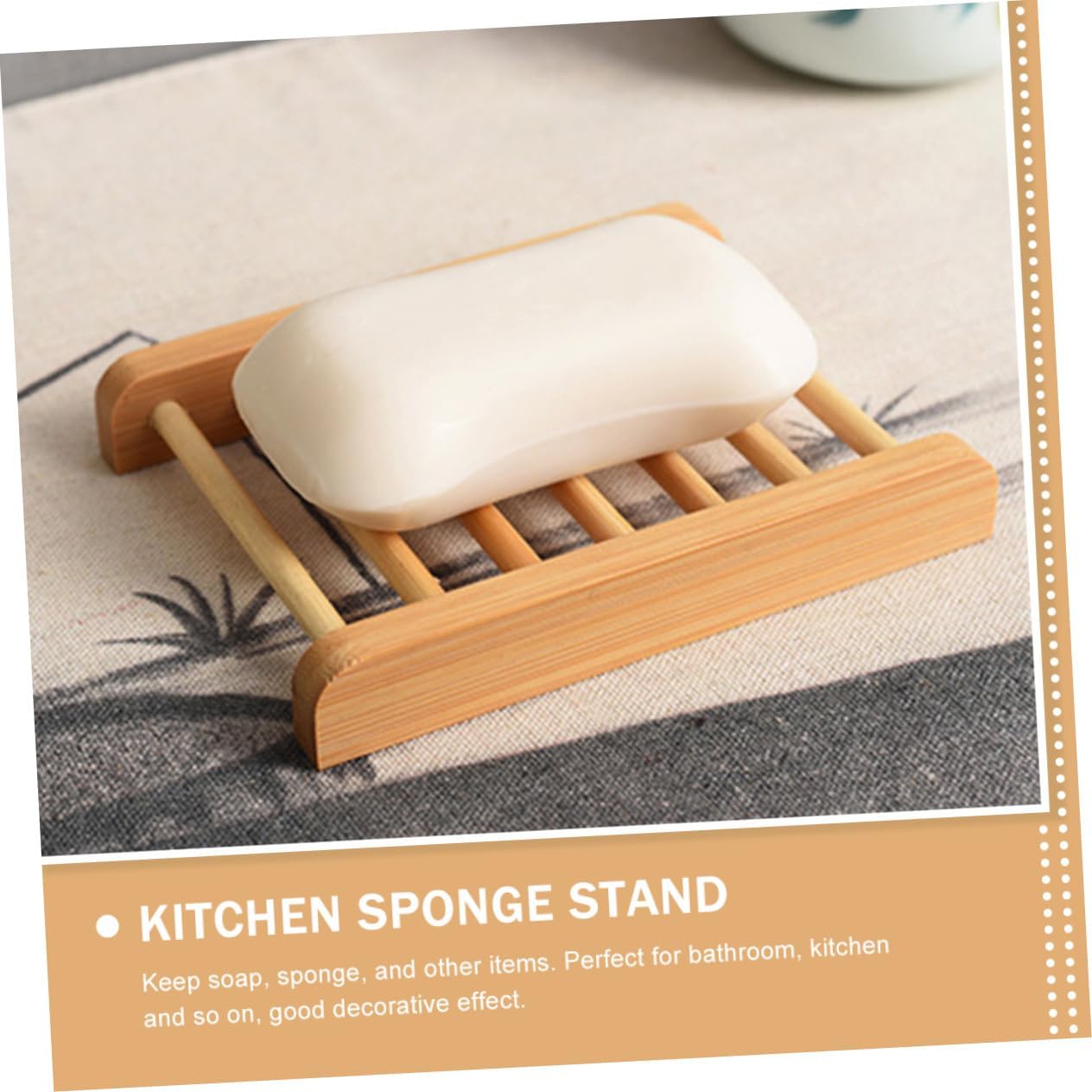 LIFKOME Wooden Soap Dish for Shower Bathroom