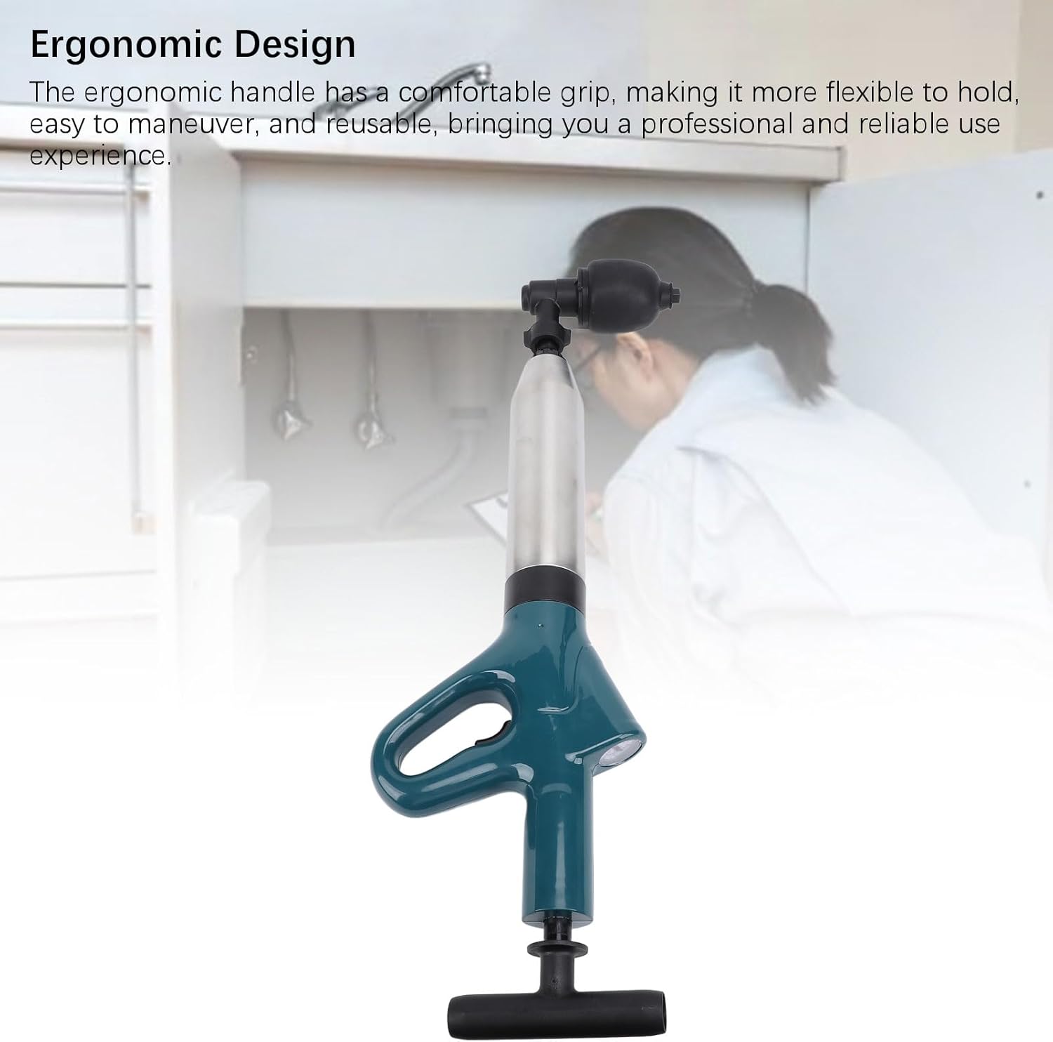 Mumusuki Toilet Plunger with Pressure Indicator