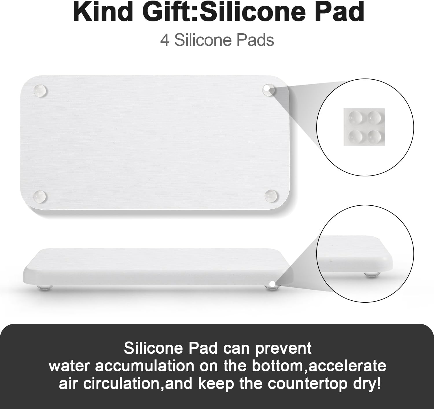 Ecotrim Water Absorbing Stone Tray for Sink and Bathroom